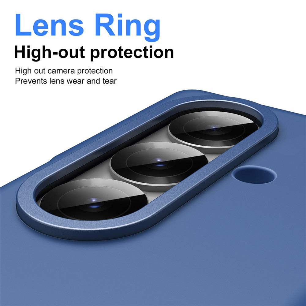 For Samsung Galaxy Z Fold7 5G Case Hard PC Phone Cover with Tempered Glass Film and Stylus - Sapphire