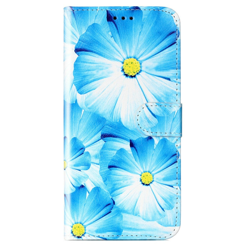 For iPhone 17 Pro Max Stand Case Marble Painted Folio Flip Leather Wallet Phone Cover - Orchid