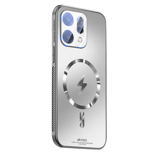 For Oppo Reno14 5G (Global) Case Compatible with MagSafe Matte PC + TPU Heat Dissipation Phone Cover - White