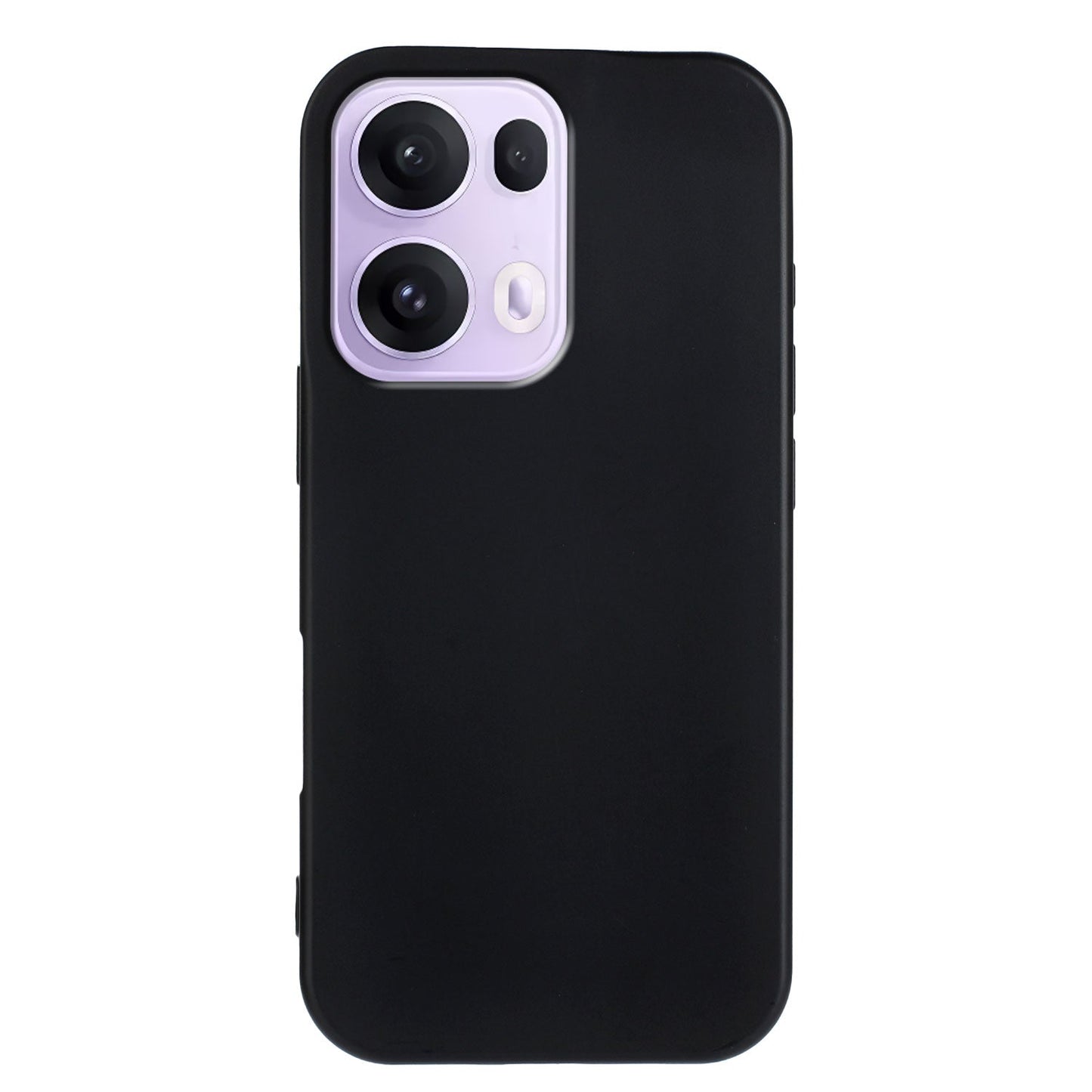 For Oppo Reno13 Pro 5G TPU Case Soft Matte Anti-fingerprint Phone Back Cover - Black