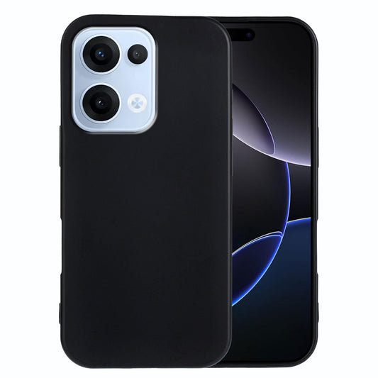 For Oppo Reno13 5G (Global) TPU Case Soft Matte Anti-fingerprint Phone Back Cover - Black