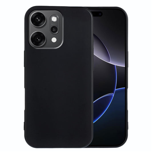 For Oppo Reno14 Pro 5G (China) / Oppo Reno14 Pro 5G (Global) TPU Case Soft Matte Anti-fingerprint Phone Back Cover - Black