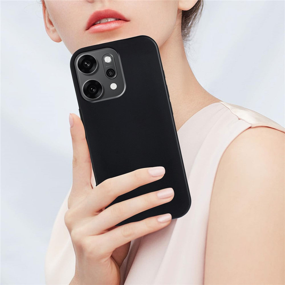 For Oppo Reno14 Pro 5G (China) / Oppo Reno14 Pro 5G (Global) TPU Case Soft Matte Anti-fingerprint Phone Back Cover - Black