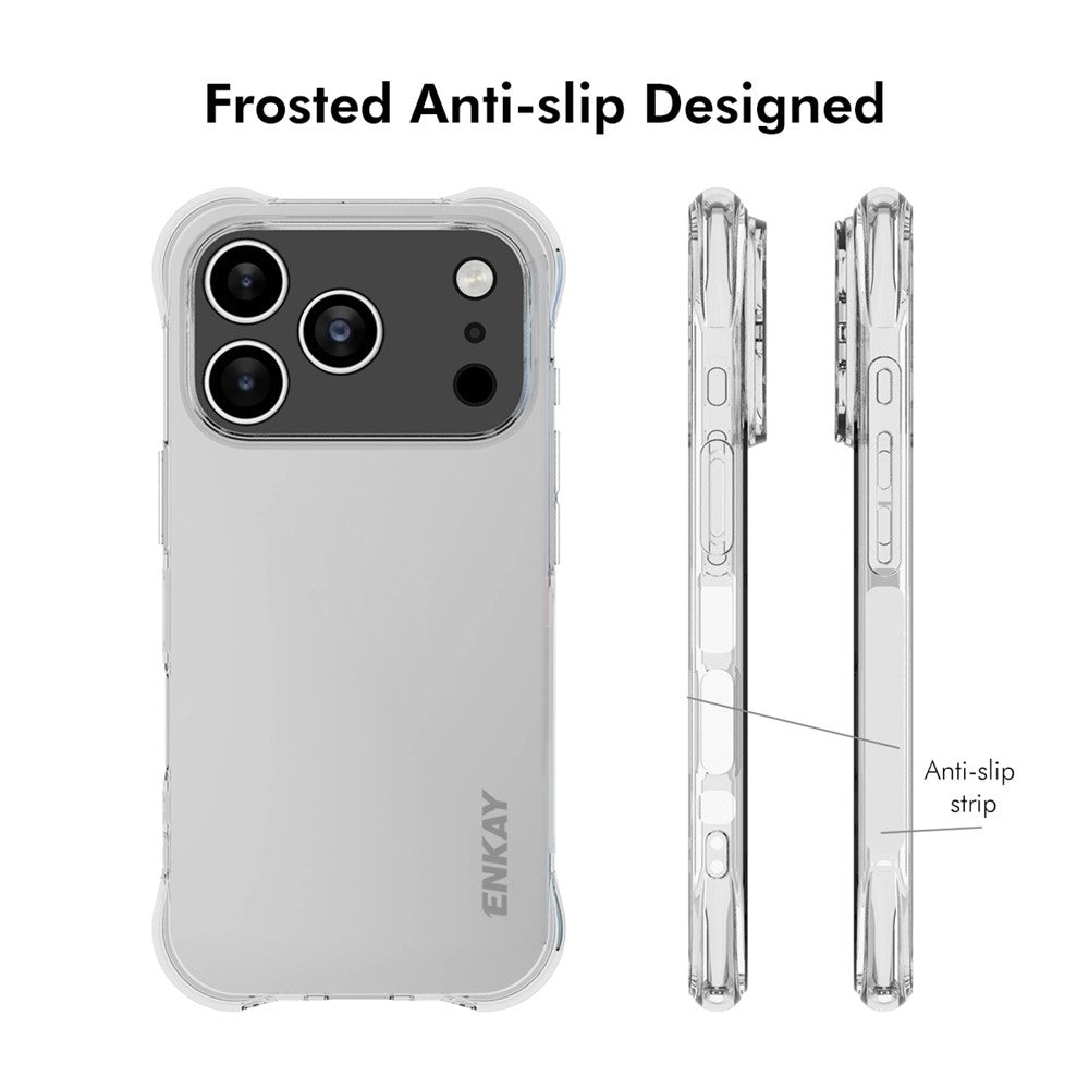 For iPhone 17 Pro Max Clear Phone Case ENKAY HAT PRINCE Shockproof Anti-slip TPU Cover - Transparent