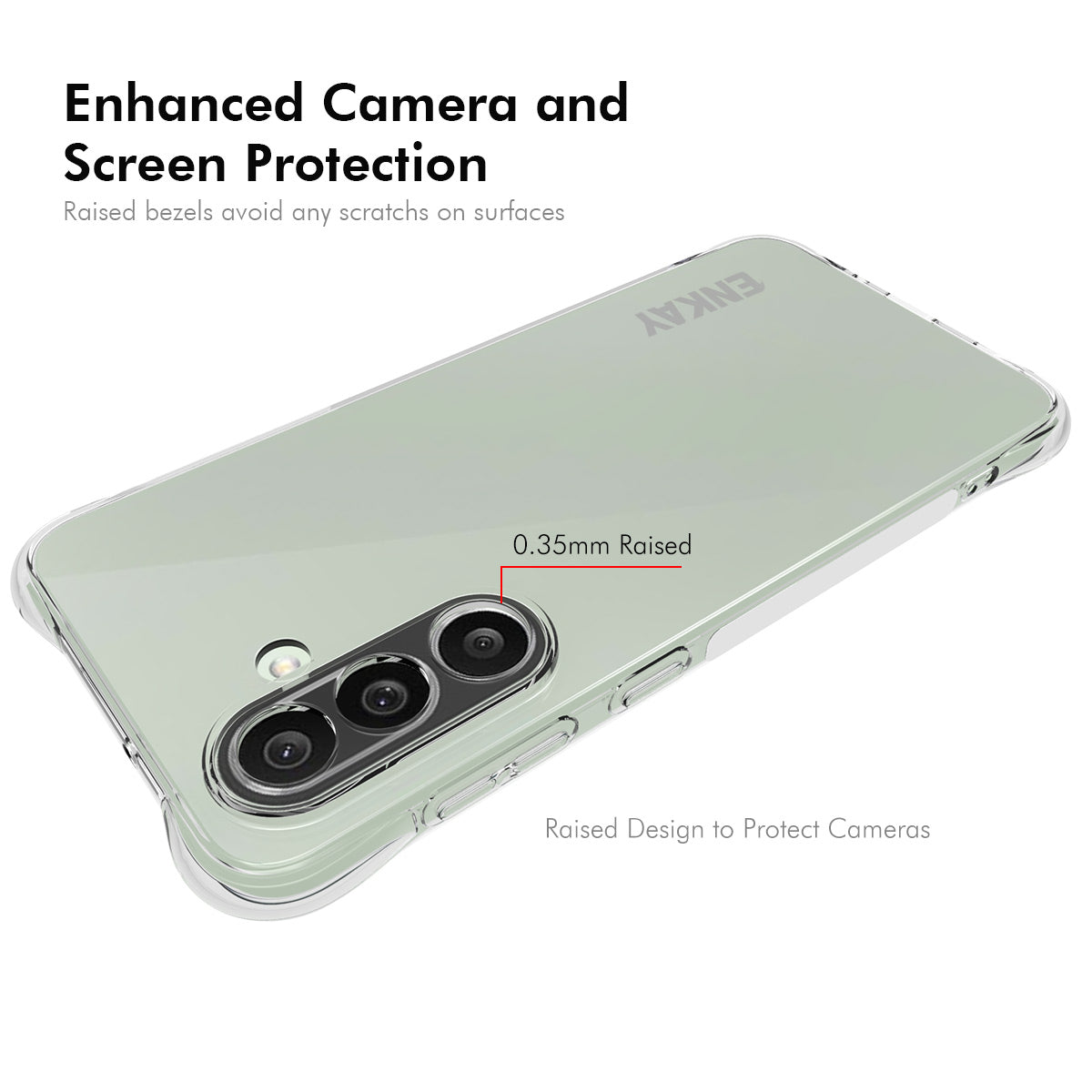 For Samsung Galaxy M56 5G Clear Phone Case ENKAY HAT PRINCE Shockproof Anti-slip TPU Cover - Transparent