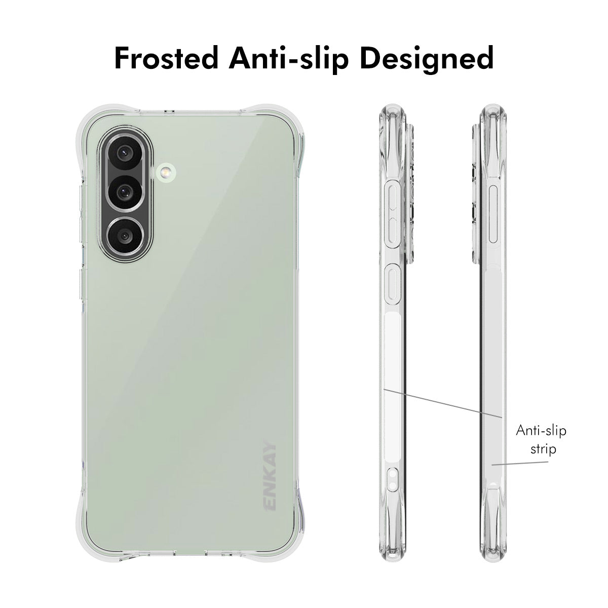 For Samsung Galaxy M56 5G Clear Phone Case ENKAY HAT PRINCE Shockproof Anti-slip TPU Cover - Transparent