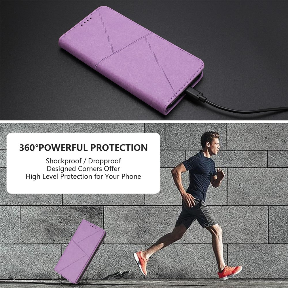 For Oppo Reno14 Pro 5G (China) / Oppo Reno14 Pro 5G (Global) Wallet Case Magnetic Closure Leather Flip Phone Cover with Stand - Purple