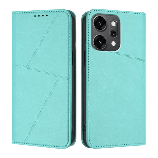 For Oppo Reno14 Pro 5G (China) / Oppo Reno14 Pro 5G (Global) Wallet Case Magnetic Closure Leather Flip Phone Cover with Stand - Light Blue