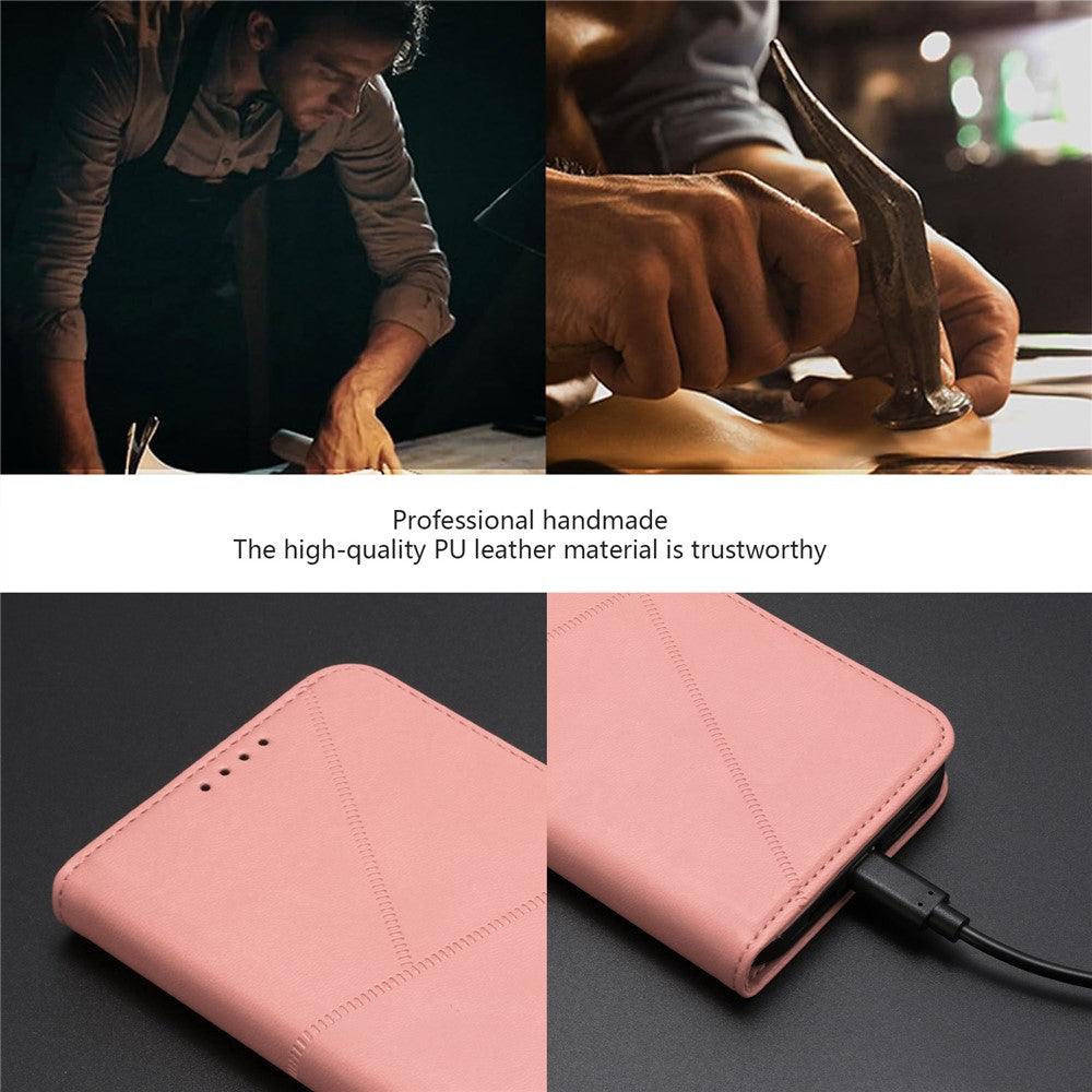 For Oppo Reno14 Pro 5G (China) / Oppo Reno14 Pro 5G (Global) Wallet Case Magnetic Closure Leather Flip Phone Cover with Stand - Pink