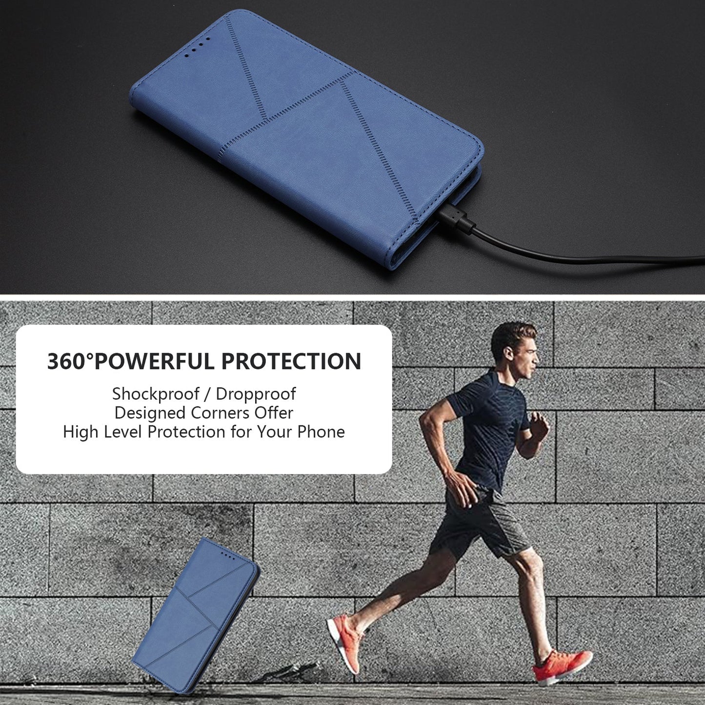 For Oppo Reno14 5G (China) / Oppo Reno14 5G (Global) Wallet Case Magnetic Closure Leather Flip Phone Cover with Stand - Royal Blue