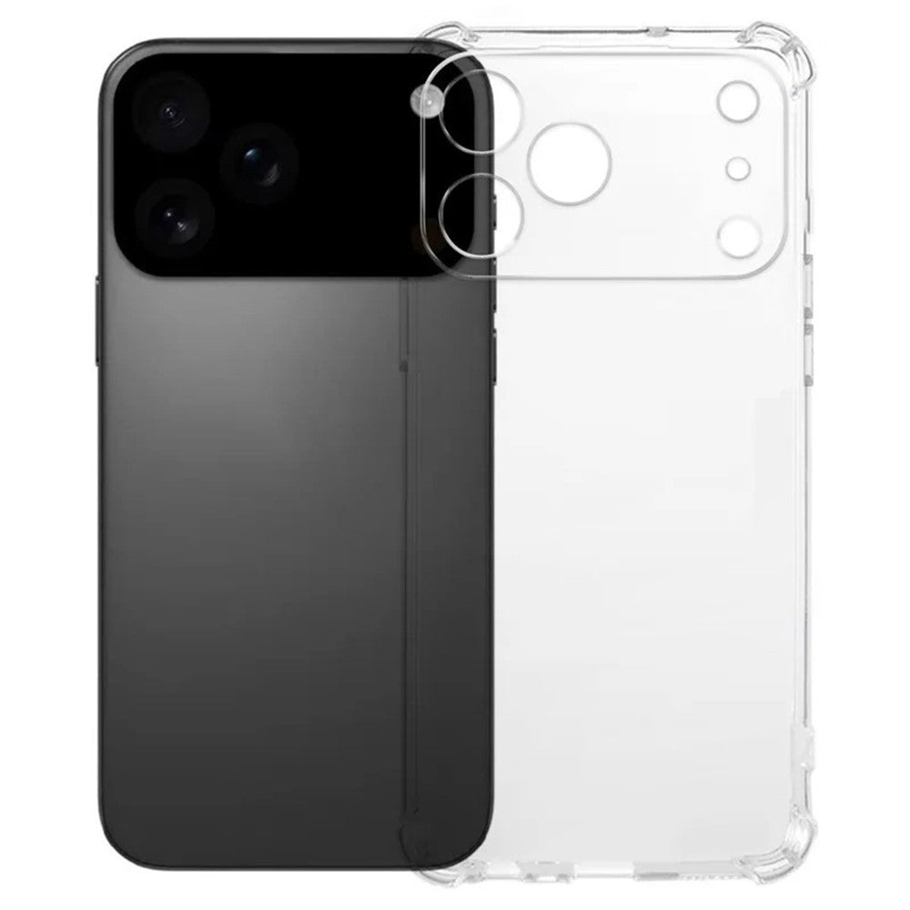 For iPhone 17 Pro Max TPU Case WANLONFENG WL3 Series 1.5mm Phone Cover with 2Pcs Tempered Glass Films - Transparent