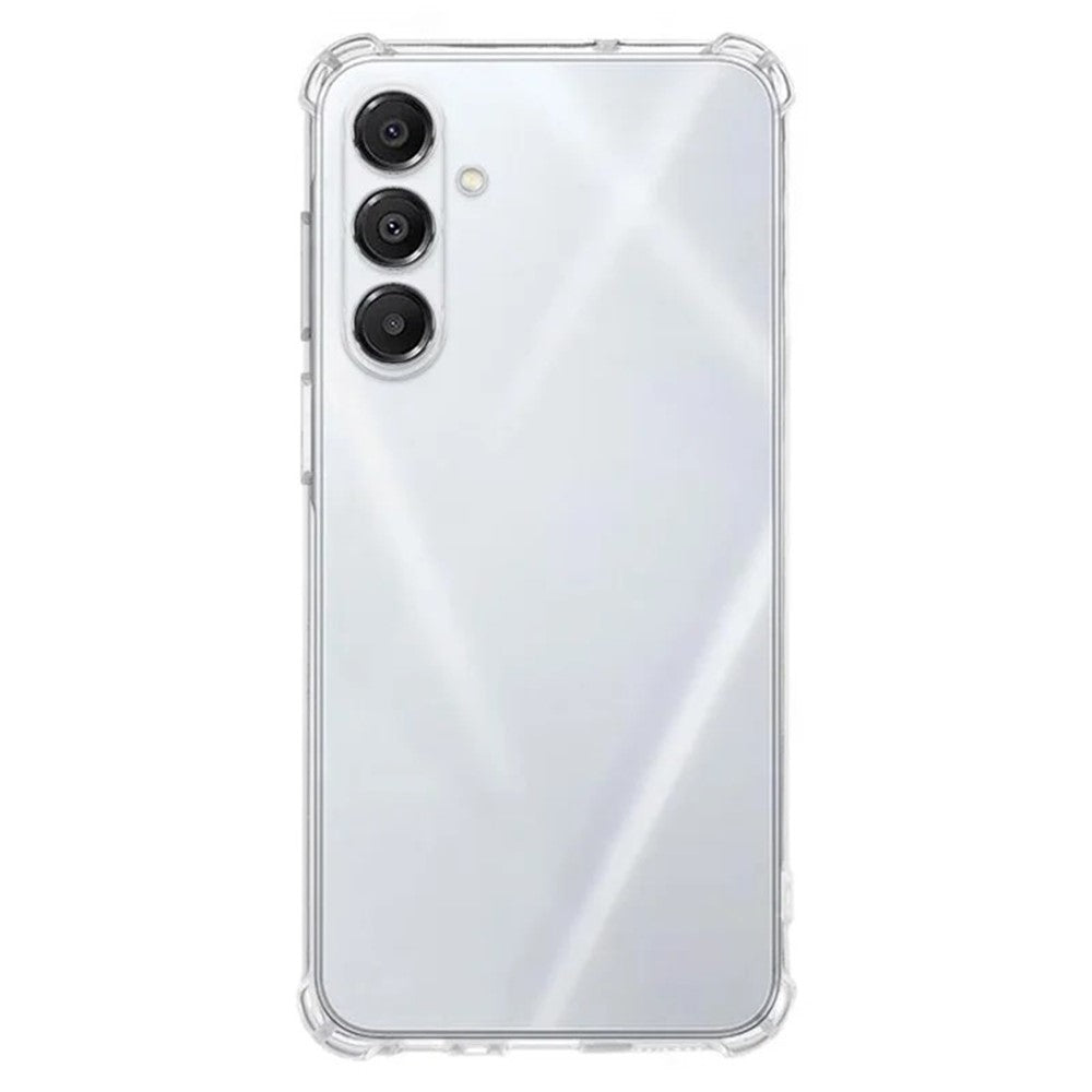 For Samsung Galaxy A17 5G TPU Case WANLONFENG WL3 Series 1.5mm Phone Cover with 2Pcs Tempered Glass Films - Transparent