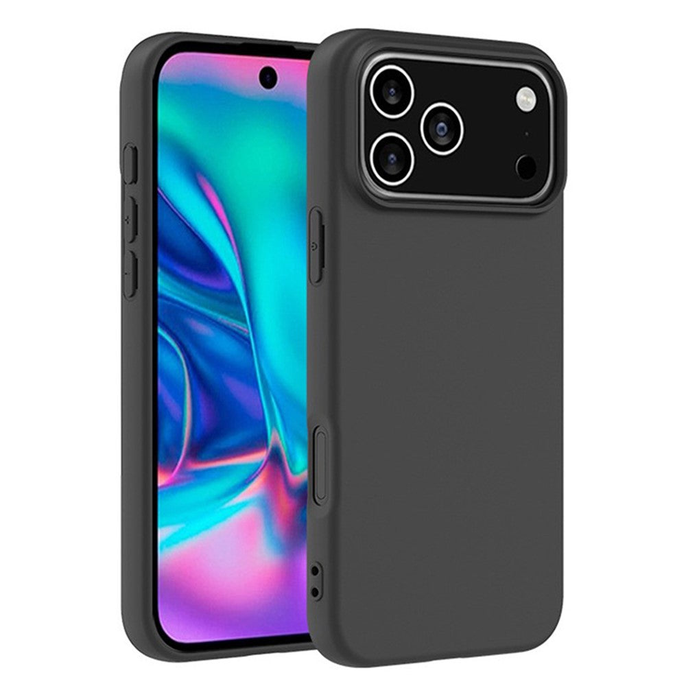 For iPhone 17 Pro Max Case Soft Matte Back TPU Black Phone Cover , Large Cutout