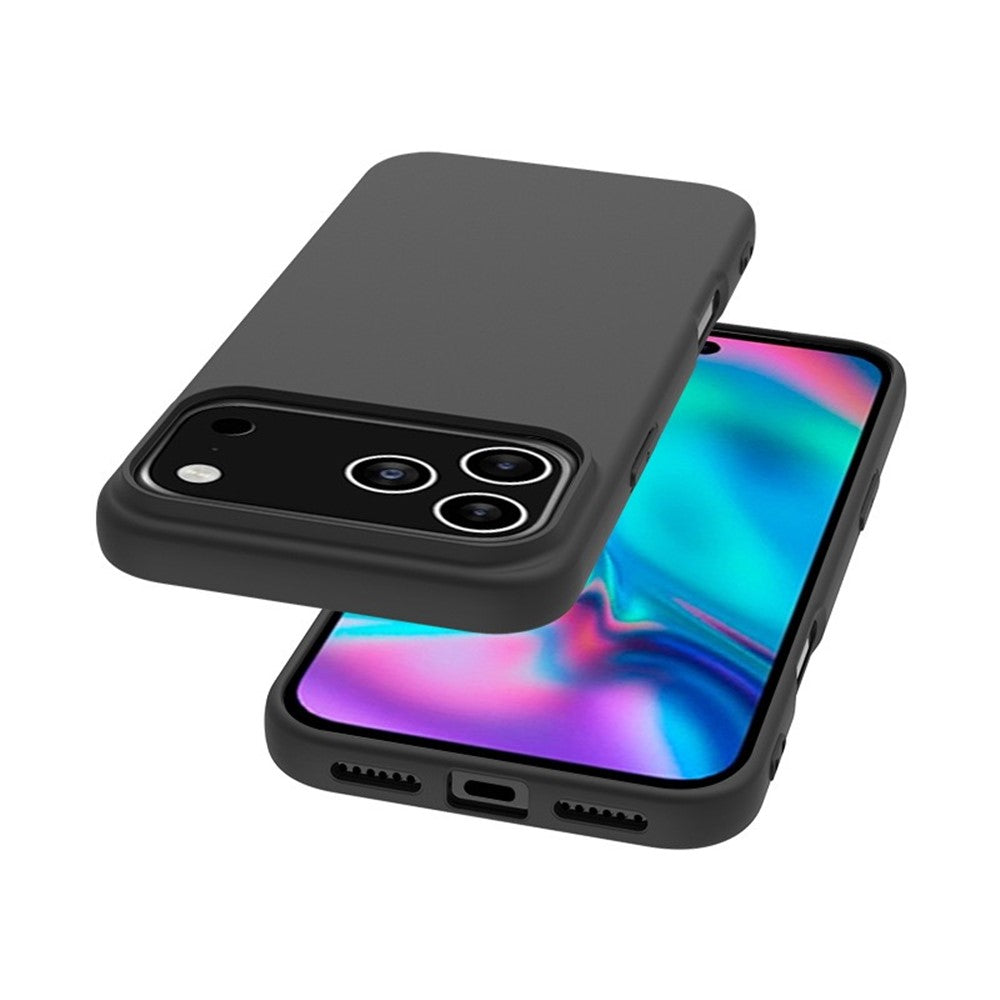 For iPhone 17 Pro Max Case Soft Matte Back TPU Black Phone Cover , Large Cutout