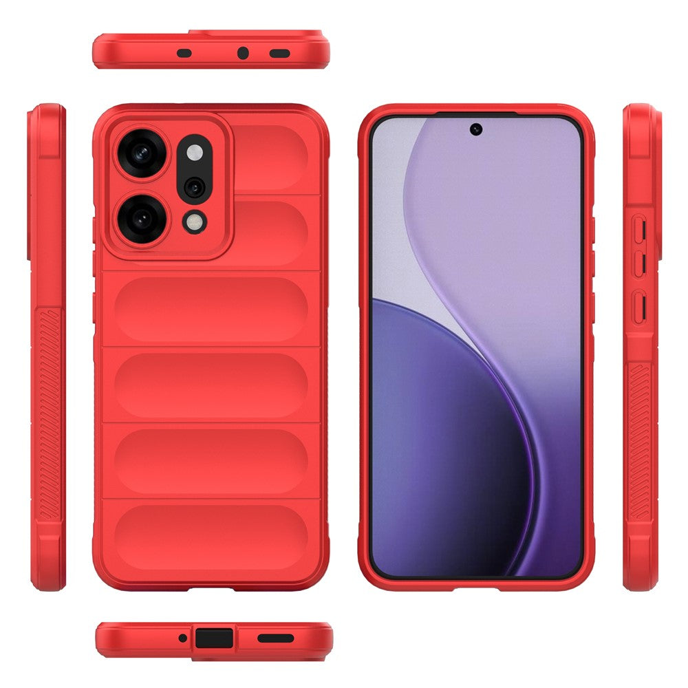 For Oppo Reno14 Pro 5G (Global) Case Anti-Drop Soft TPU Rugged Phone Back Cover - Red