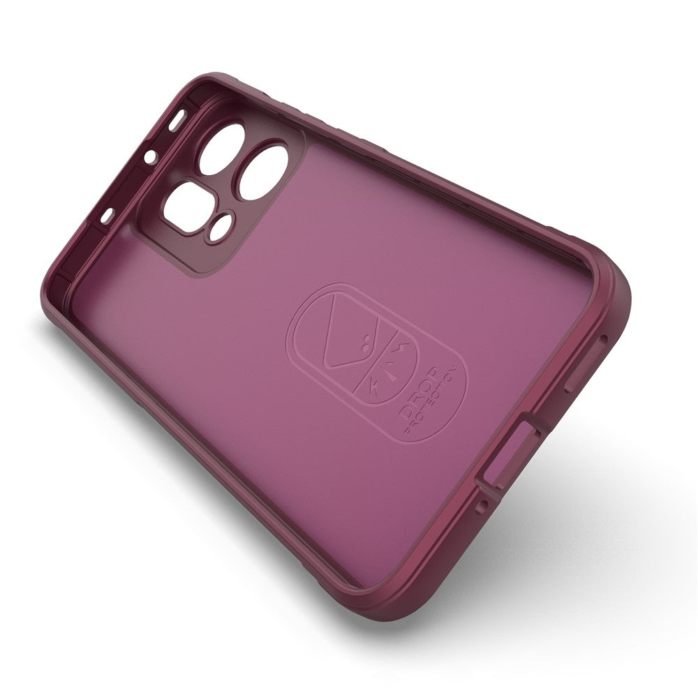 For Oppo Reno14 Pro 5G (Global) Case Anti-Drop Soft TPU Rugged Phone Back Cover - Wine Red