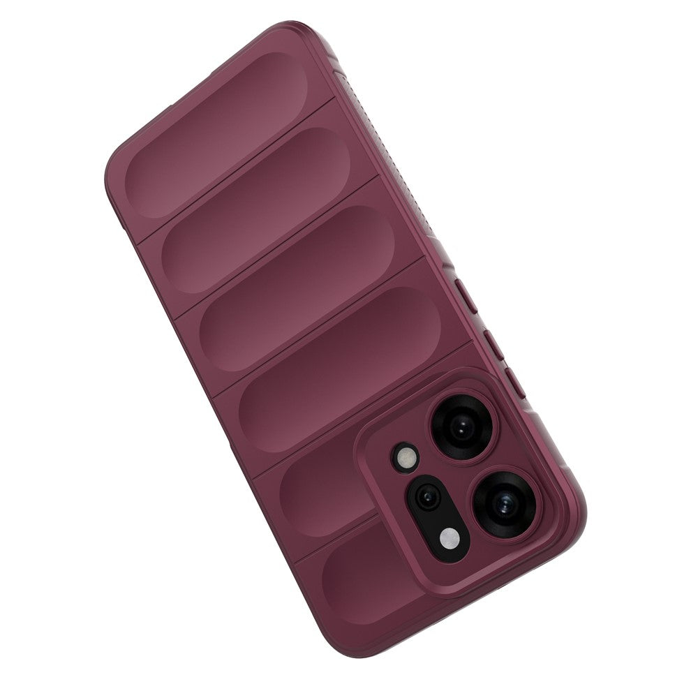 For Oppo Reno14 Pro 5G (Global) Case Anti-Drop Soft TPU Rugged Phone Back Cover - Wine Red