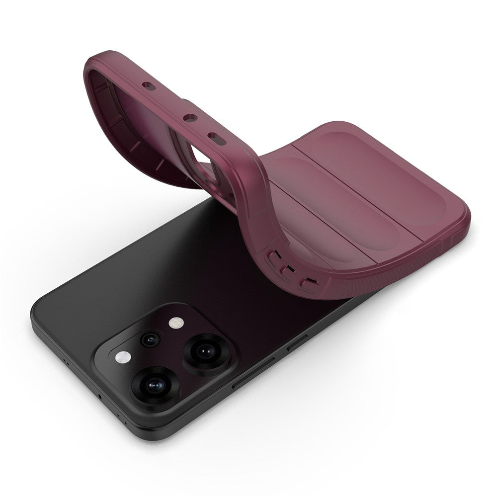 For Oppo Reno14 Pro 5G (Global) Case Anti-Drop Soft TPU Rugged Phone Back Cover - Wine Red