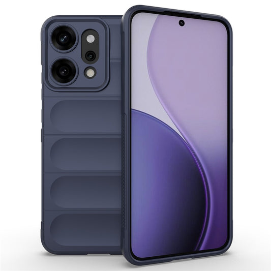 For Oppo Reno14 Pro 5G (Global) Case Anti-Drop Soft TPU Rugged Phone Back Cover - Dark Blue