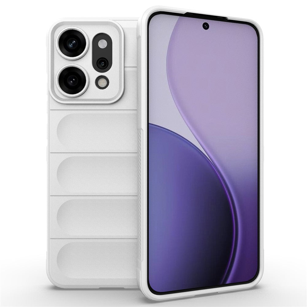 For Oppo Reno14 Pro 5G (Global) Case Anti-Drop Soft TPU Rugged Phone Back Cover - White