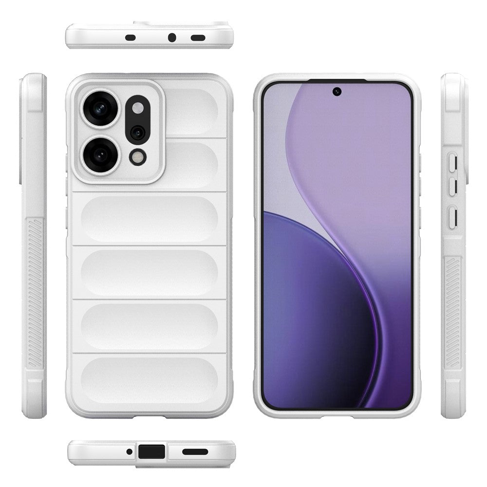 For Oppo Reno14 Pro 5G (Global) Case Anti-Drop Soft TPU Rugged Phone Back Cover - White