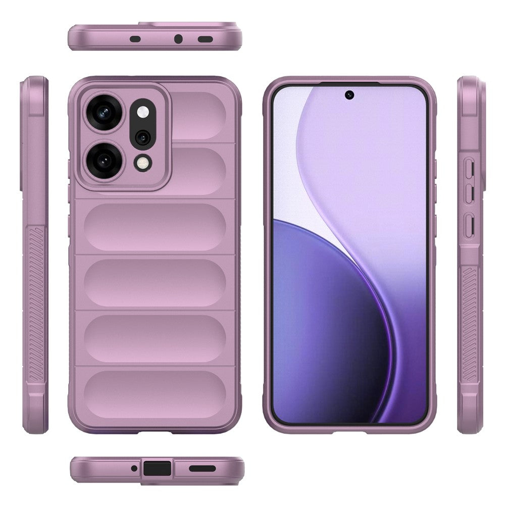 For Oppo Reno14 Pro 5G (Global) Case Anti-Drop Soft TPU Rugged Phone Back Cover - Light Purple