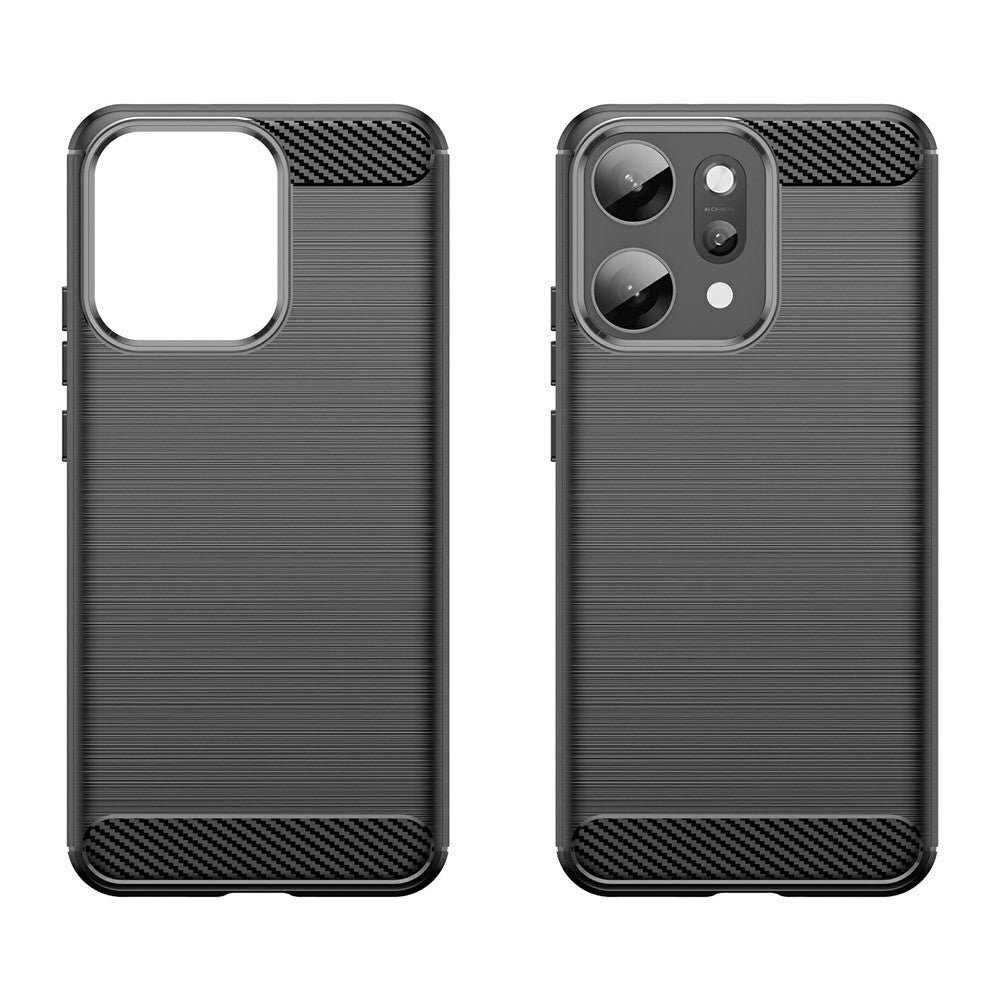 For Oppo Reno14 Pro 5G (Global) Case Protective Phone Cover Carbon Fiber Texture Brushed - Black