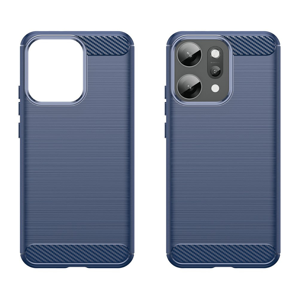 For Oppo Reno14 Pro 5G (Global) Case Protective Phone Cover Carbon Fiber Texture Brushed - Blue