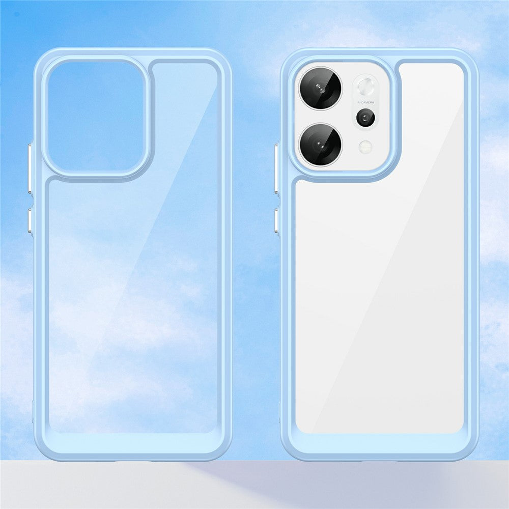 For Oppo Reno14 Pro 5G (Global) Case TPU + Acrylic Protective Clear Phone Cover - Blue