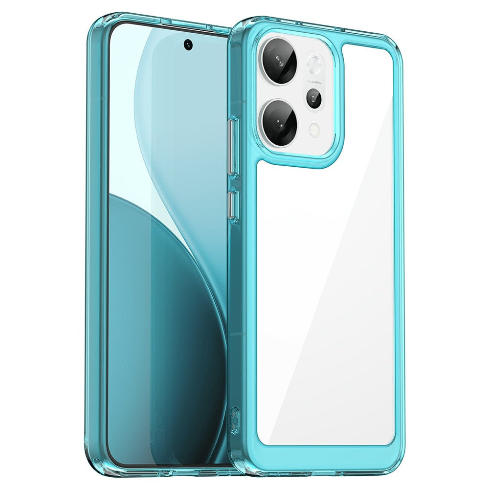 For Oppo Reno14 Pro 5G (Global) Case TPU + Acrylic Protective Clear Phone Cover - Transparent Blue