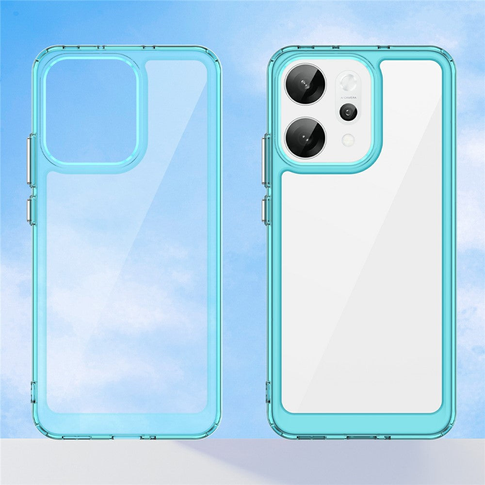 For Oppo Reno14 Pro 5G (Global) Case TPU + Acrylic Protective Clear Phone Cover - Transparent Blue