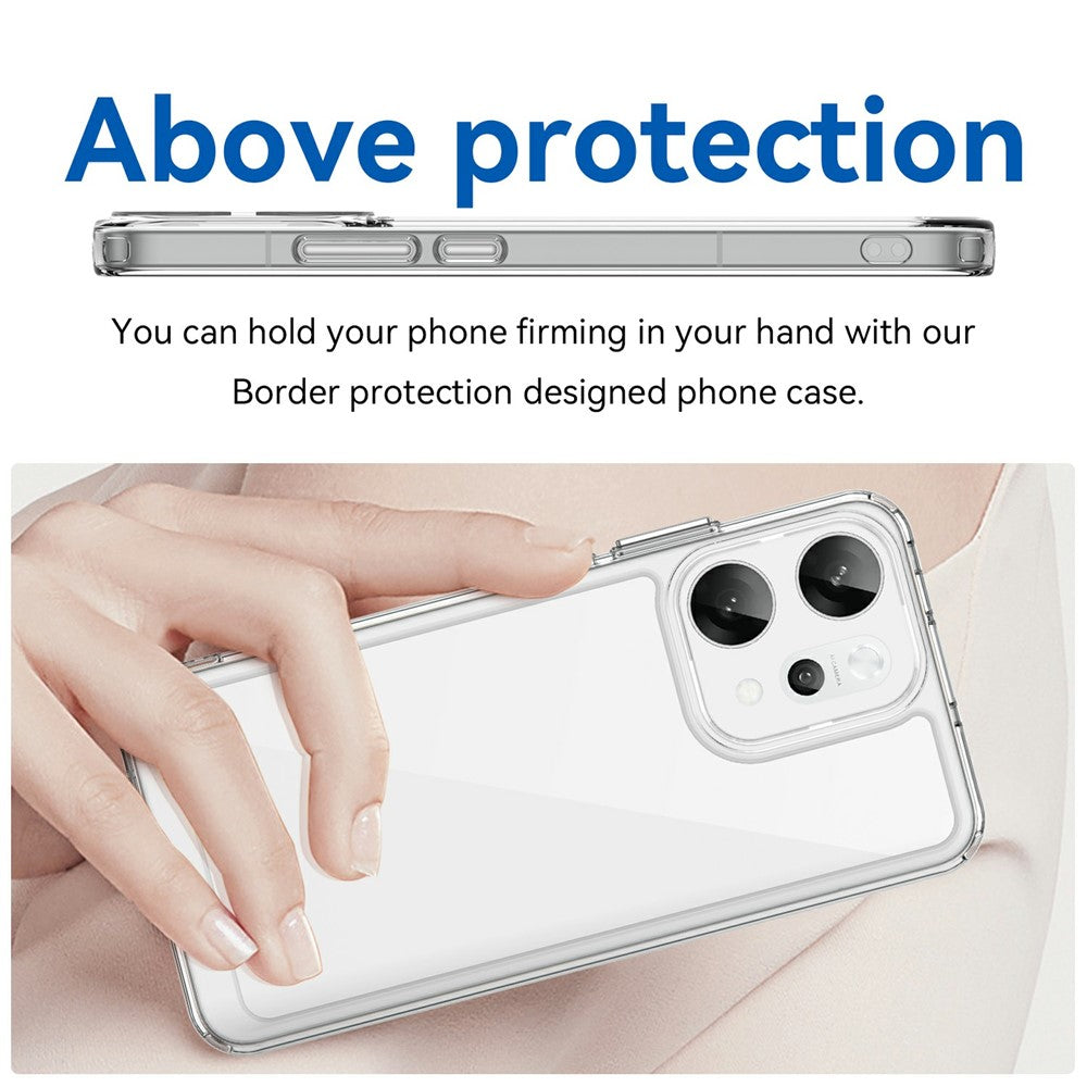 For Oppo Reno14 Pro 5G (Global) Case TPU + Acrylic Protective Clear Phone Cover - Transparent