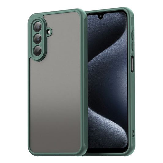 For Samsung Galaxy A17 5G Case Drop Proof Airbags Frosted Translucent PC + TPU Phone Back Cover - Green