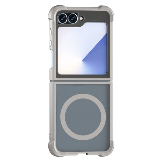 For Samsung Galaxy Z Flip7 FE 5G / Z Flip6 5G Magnetic Case Shockproof Matte PC + TPU Phone Cover - Grey