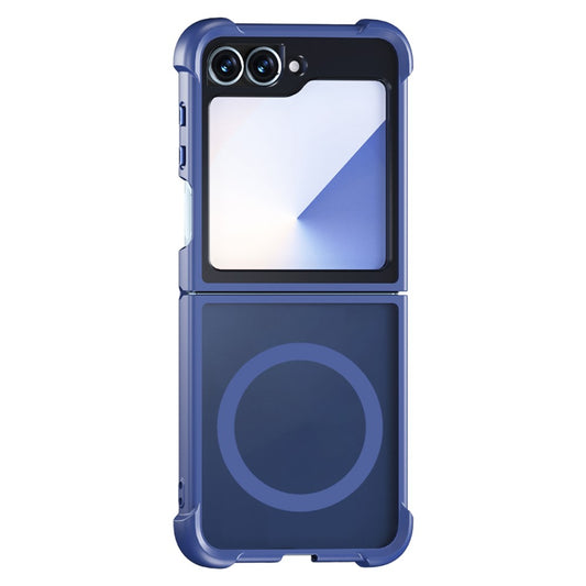 For Samsung Galaxy Z Flip7 FE 5G / Z Flip6 5G Magnetic Case Shockproof Matte PC + TPU Phone Cover - Blue