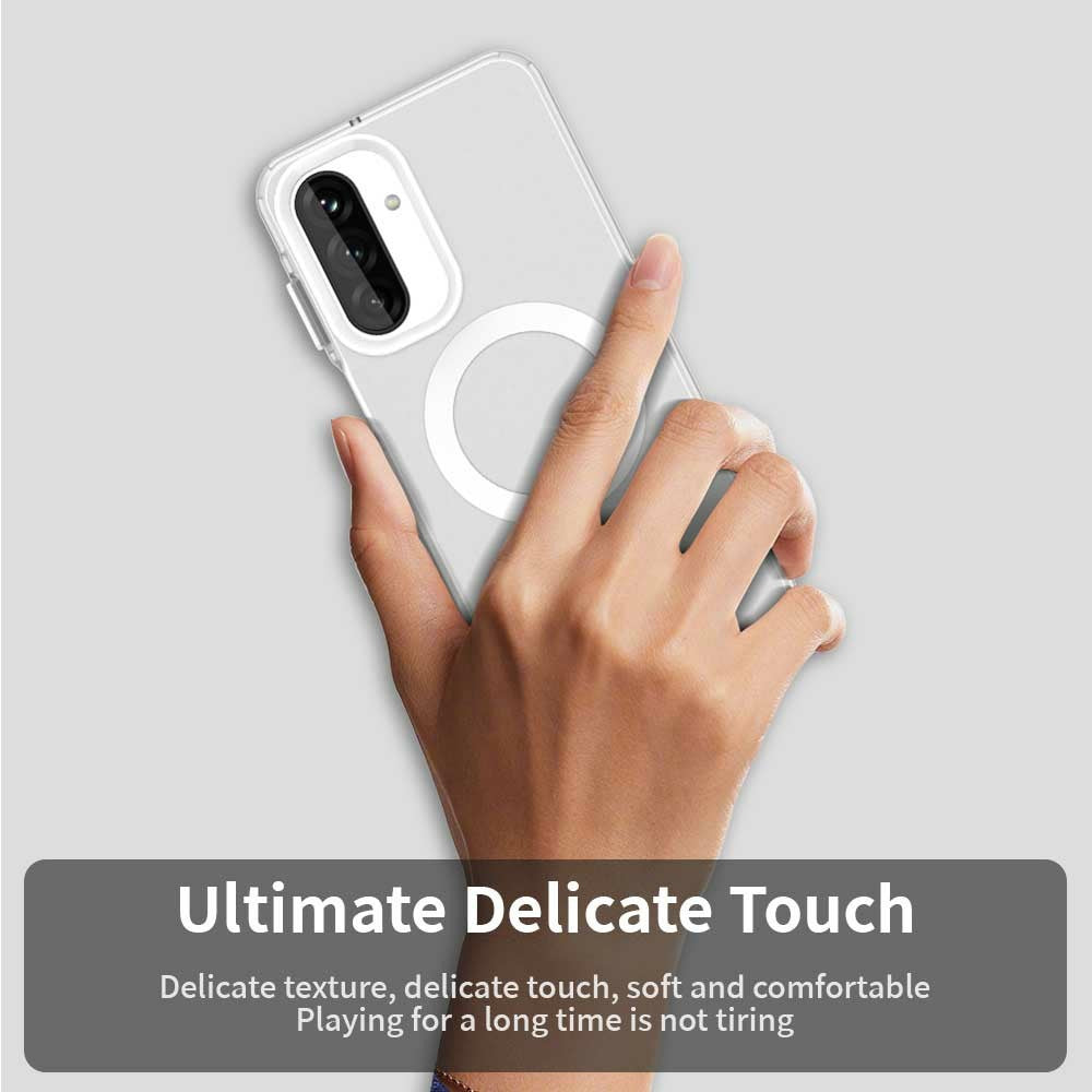 For Samsung Galaxy A17 5G Case Compatible with MagSafe Anti Drop Hybrid Phone Back Cover - White