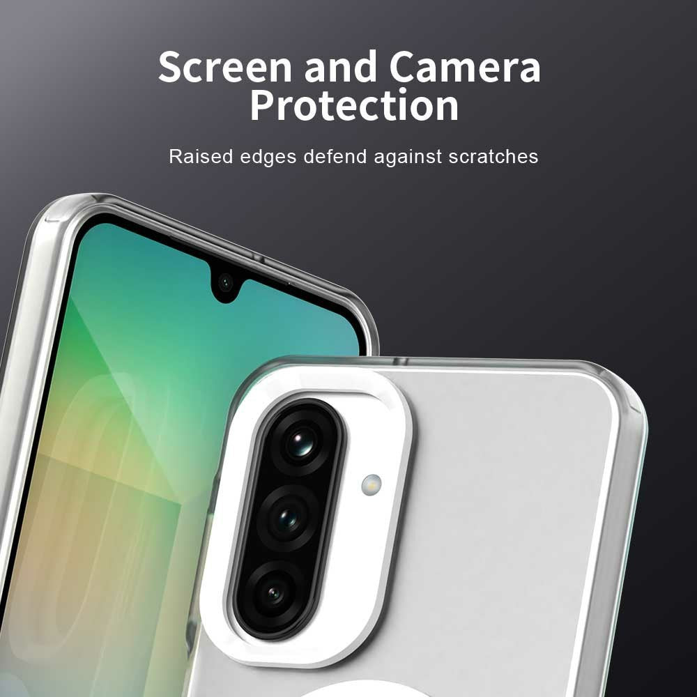 For Samsung Galaxy A17 5G Case Compatible with MagSafe Anti Drop Hybrid Phone Back Cover - White