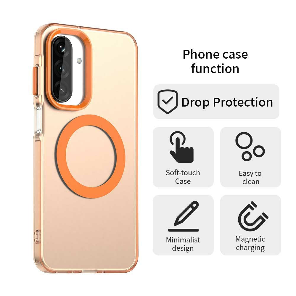 For Samsung Galaxy A17 5G Case Compatible with MagSafe Anti Drop Hybrid Phone Back Cover - Orange