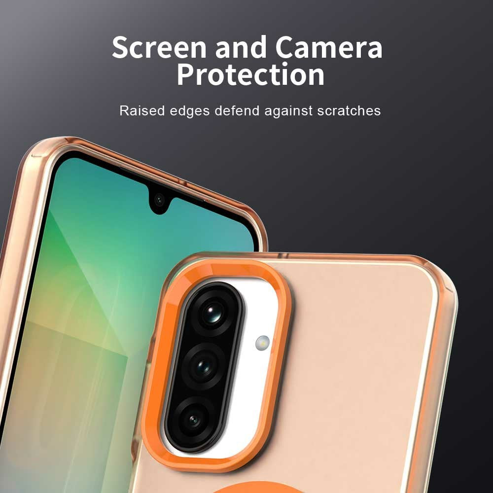 For Samsung Galaxy A17 5G Case Compatible with MagSafe Anti Drop Hybrid Phone Back Cover - Orange