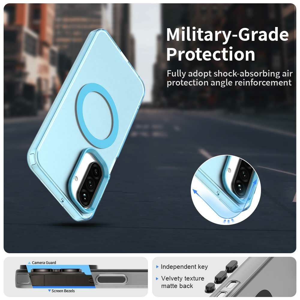 For Samsung Galaxy A17 5G Case Compatible with MagSafe Anti Drop Hybrid Phone Back Cover - Blue