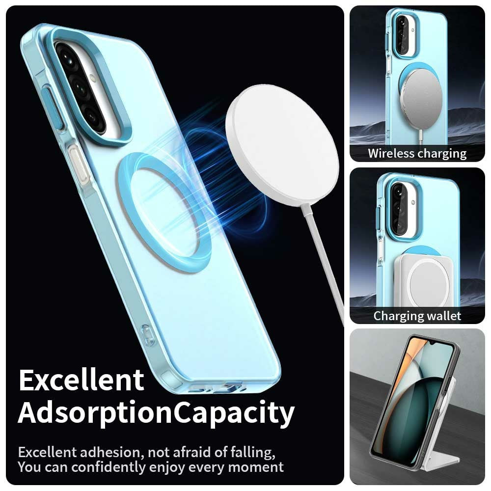 For Samsung Galaxy A17 5G Case Compatible with MagSafe Anti Drop Hybrid Phone Back Cover - Blue