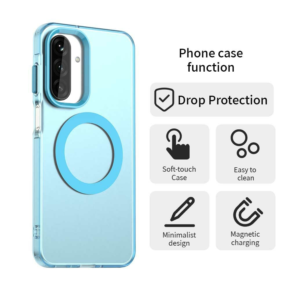 For Samsung Galaxy A17 5G Case Compatible with MagSafe Anti Drop Hybrid Phone Back Cover - Blue