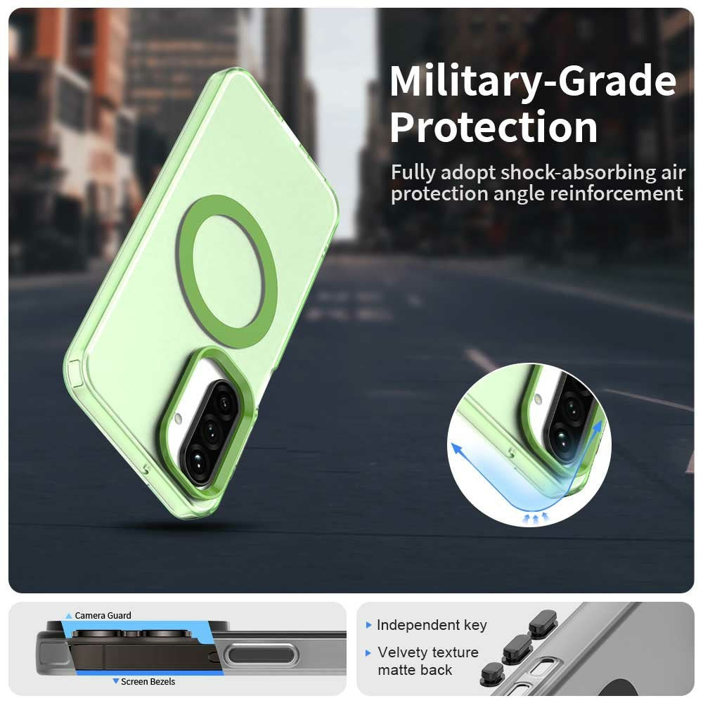 For Samsung Galaxy A17 5G Case Compatible with MagSafe Anti Drop Hybrid Phone Back Cover - Green