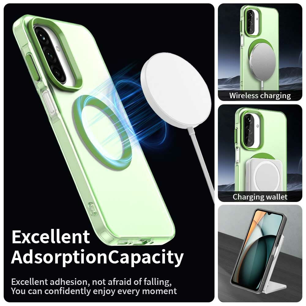For Samsung Galaxy A17 5G Case Compatible with MagSafe Anti Drop Hybrid Phone Back Cover - Green
