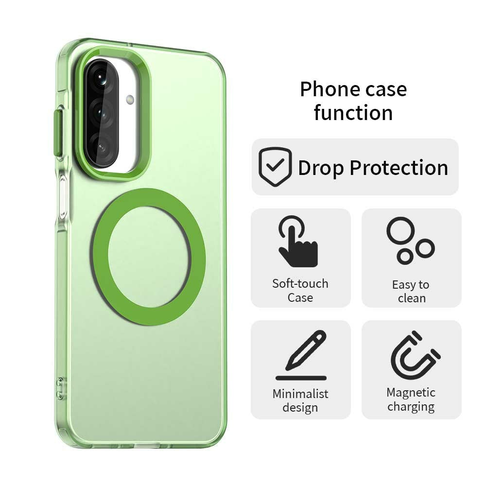 For Samsung Galaxy A17 5G Case Compatible with MagSafe Anti Drop Hybrid Phone Back Cover - Green
