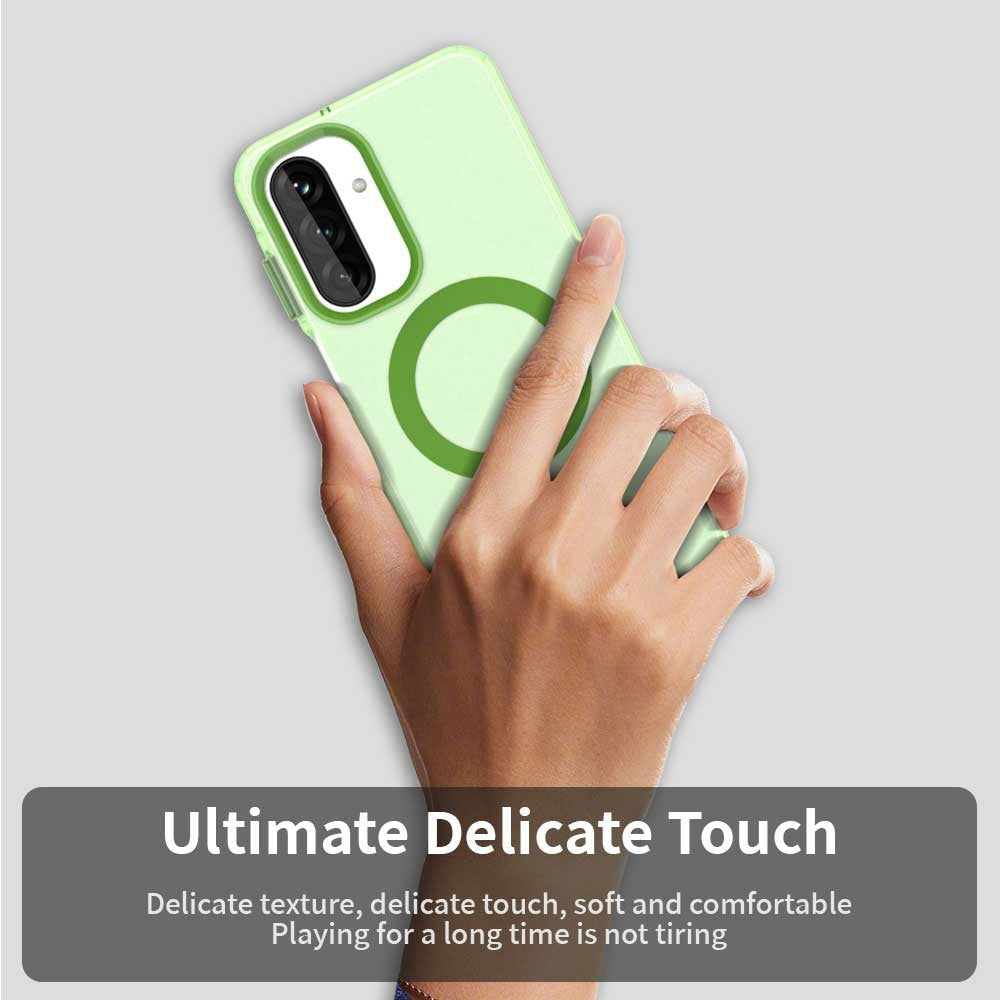 For Samsung Galaxy A17 5G Case Compatible with MagSafe Anti Drop Hybrid Phone Back Cover - Green