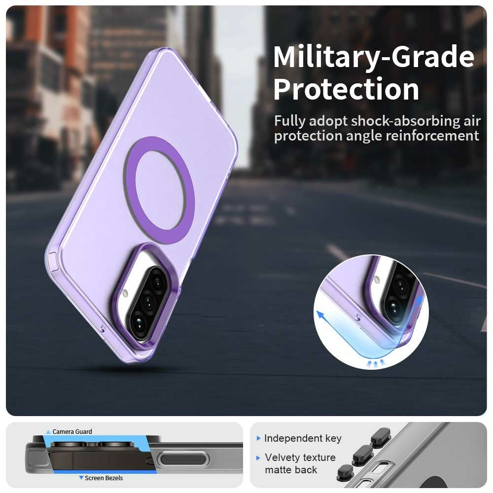 For Samsung Galaxy A17 5G Case Compatible with MagSafe Anti Drop Hybrid Phone Back Cover - Purple