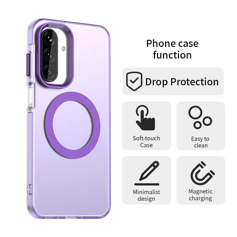 For Samsung Galaxy A17 5G Case Compatible with MagSafe Anti Drop Hybrid Phone Back Cover - Purple