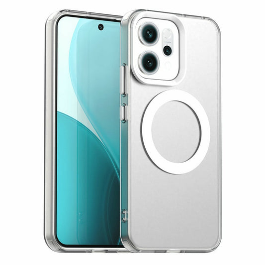 For Oppo Reno14 5G (Global) Case Compatible with MagSafe Anti Drop Hybrid Phone Back Cover - White