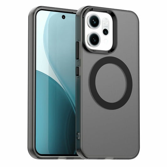For Oppo Reno14 5G (Global) Case Compatible with MagSafe Anti Drop Hybrid Phone Back Cover - Black